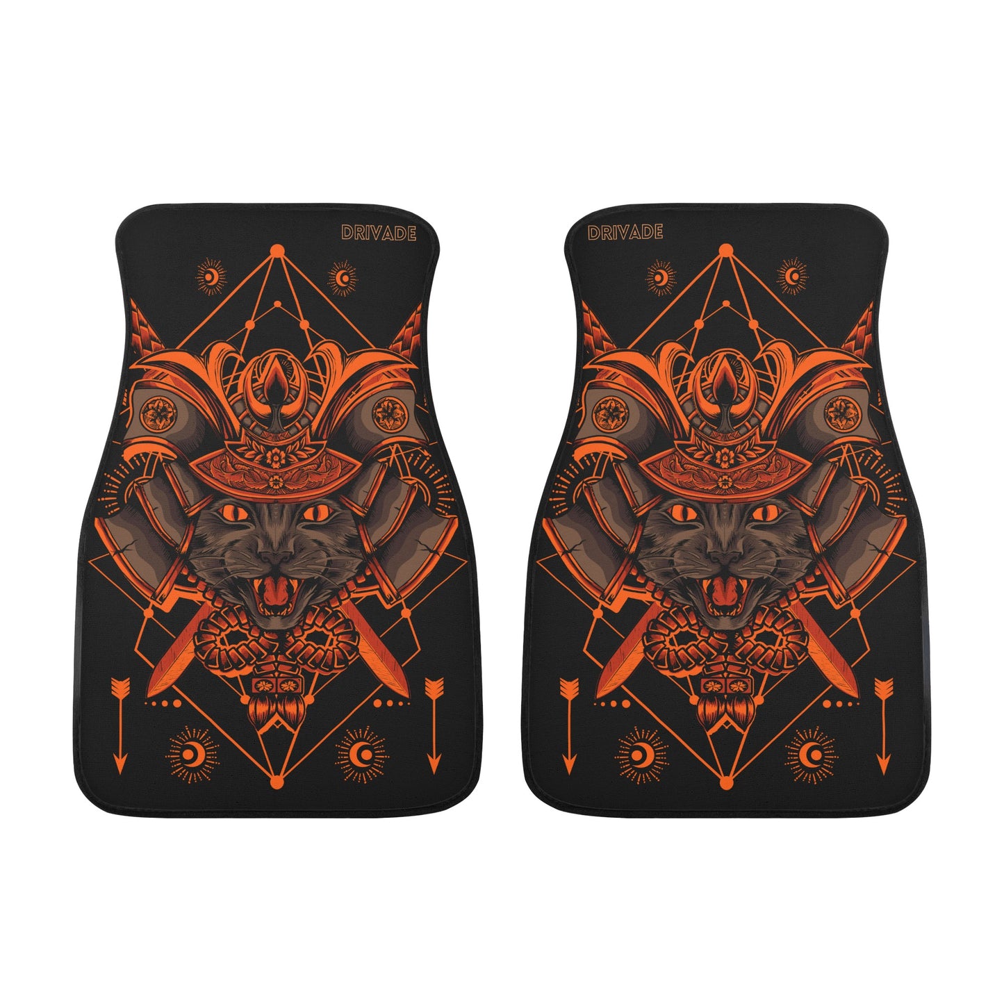 Kitty Samurai Car Floor Mats
