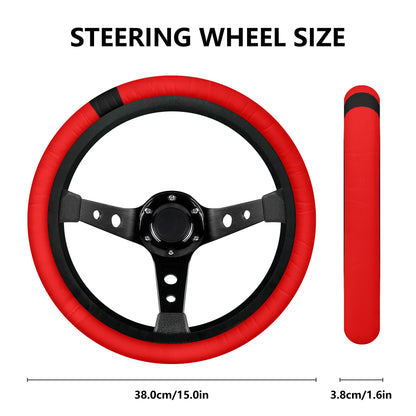 Red Steering Wheel Cover Stripe