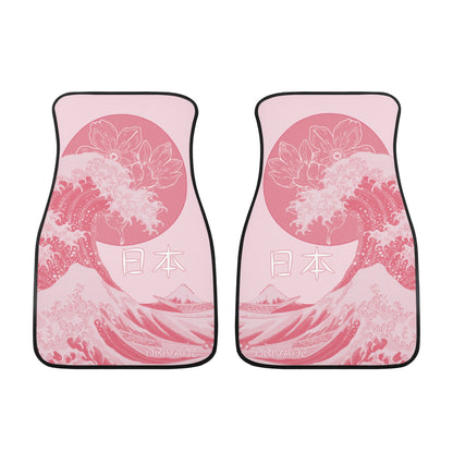 Kanagawa Sakura Car Floor Mats - Pink