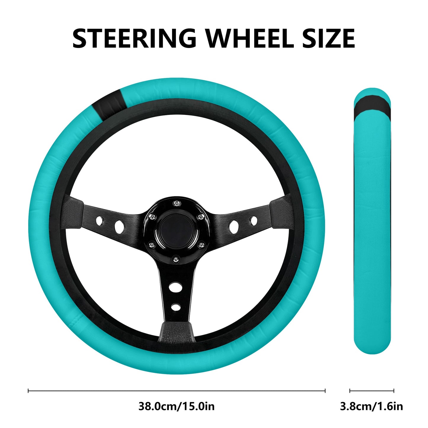 Blue Steering Wheel Cover Stripe