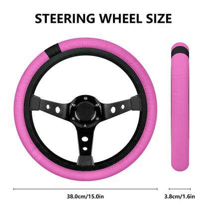 Pink Steering Wheel Cover Stripe