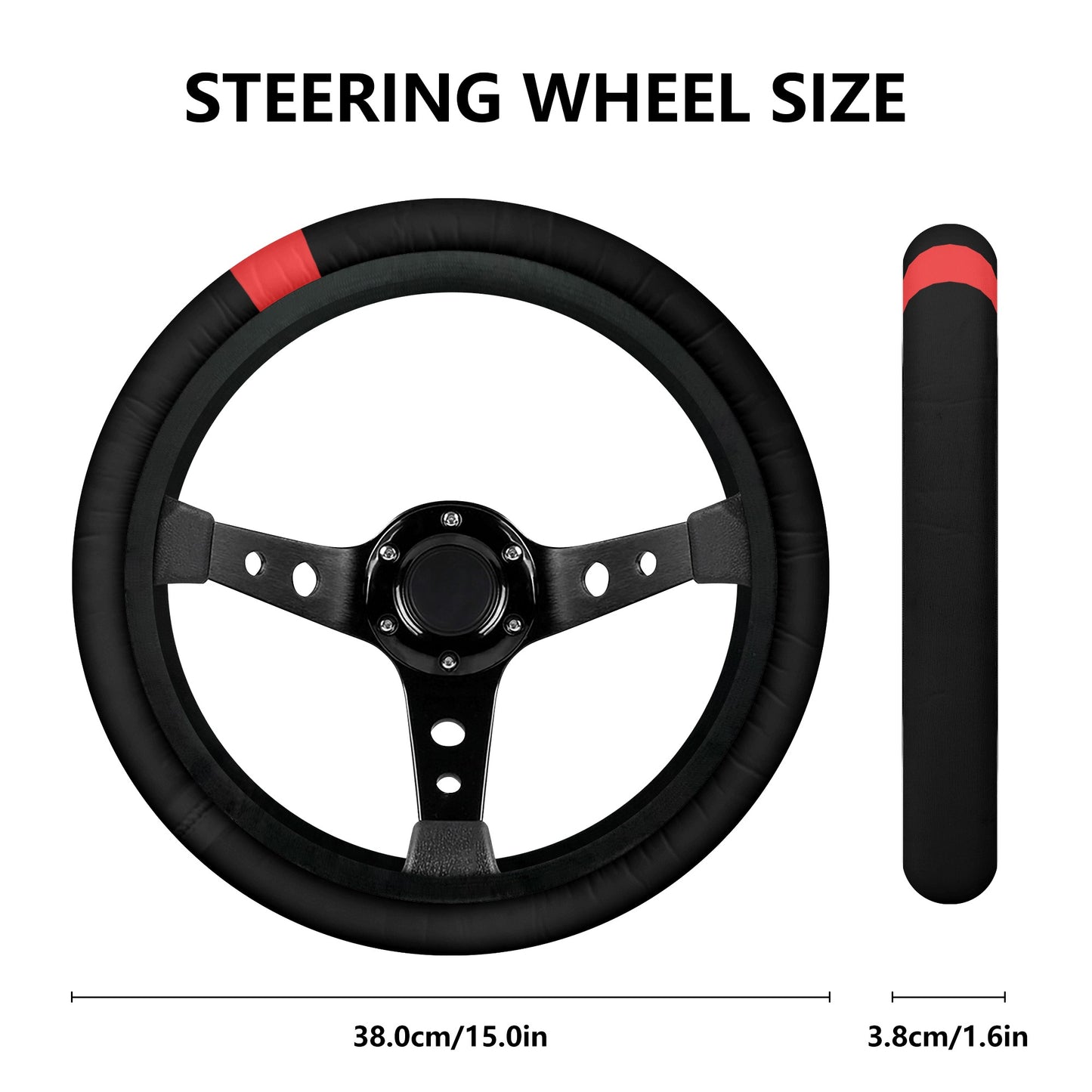 Steering Wheel Cover Stripe - Red