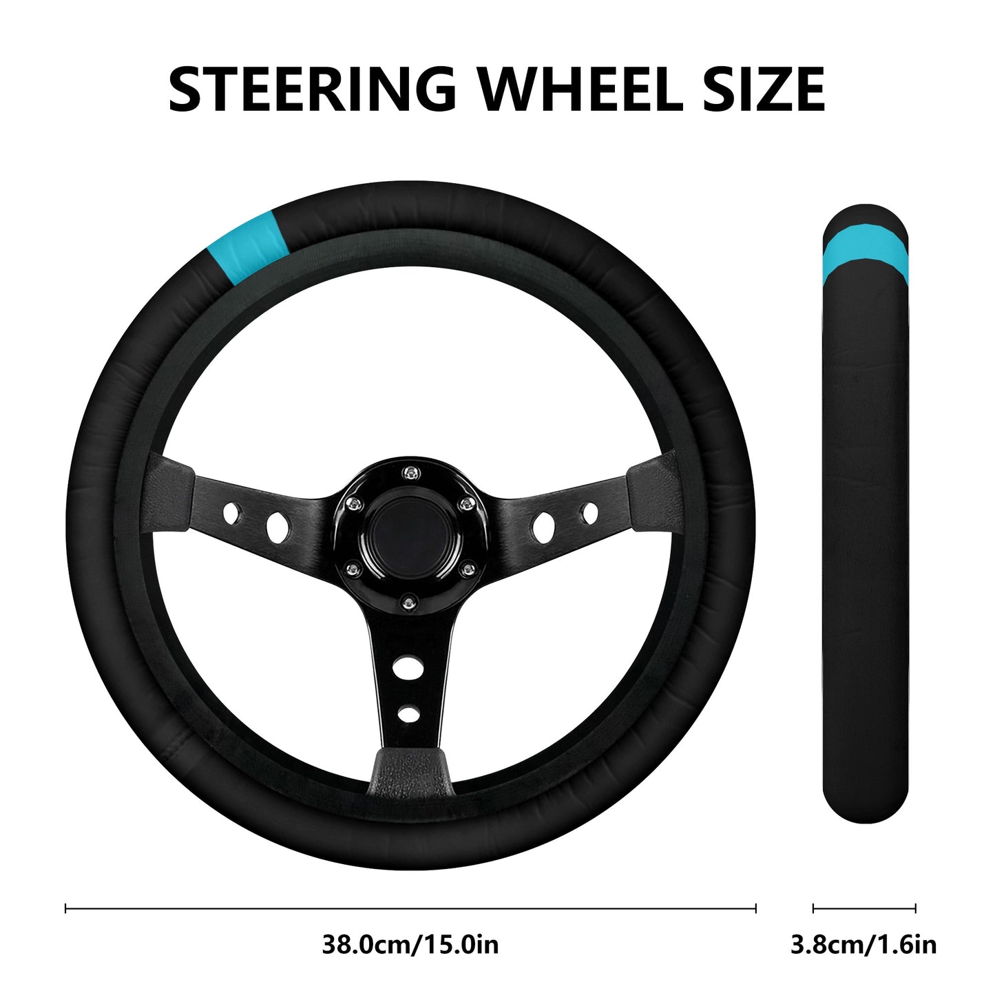 Steering Wheel Cover Stripe - Blue