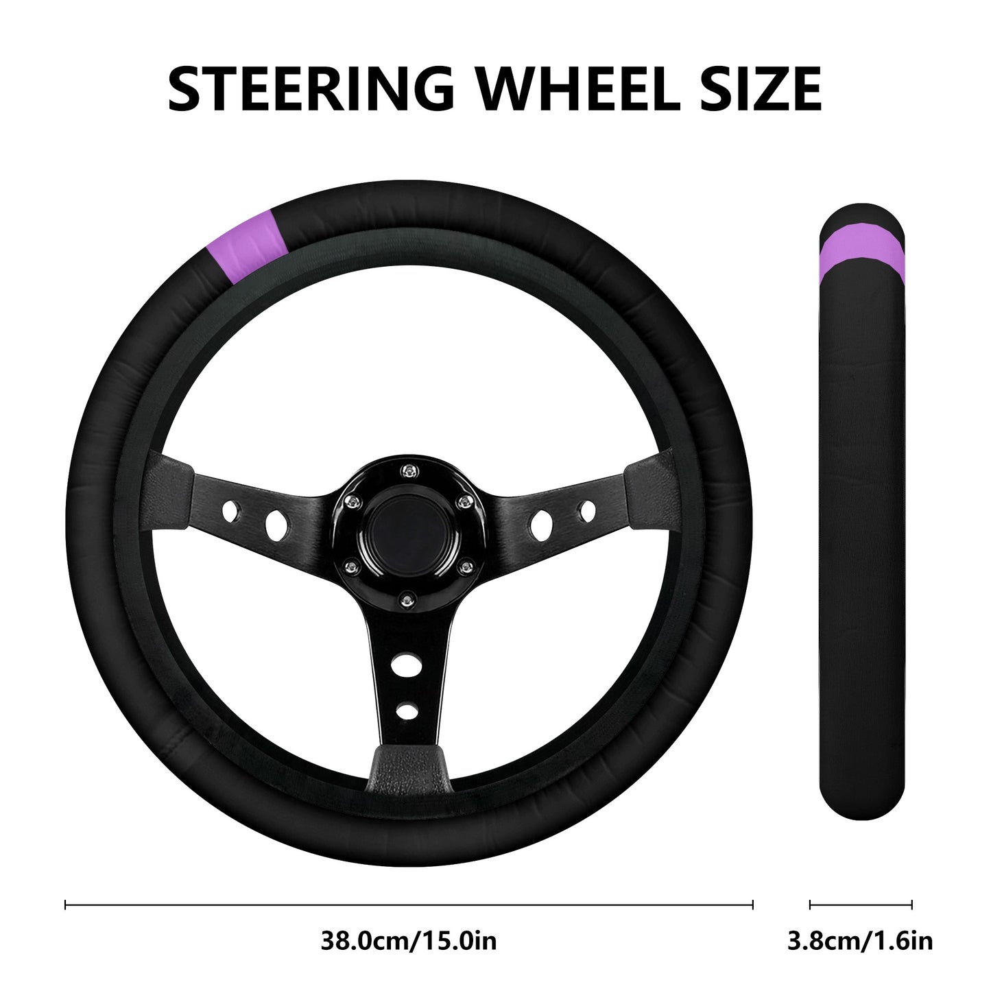 Steering Wheel Cover Stripe - Purple