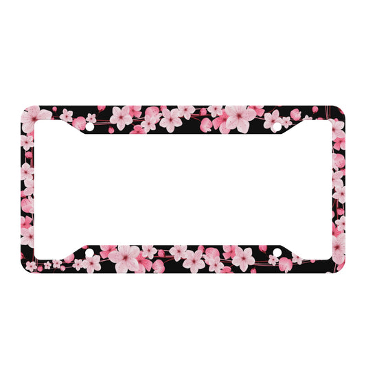 Sakura License Plate Frame - Black