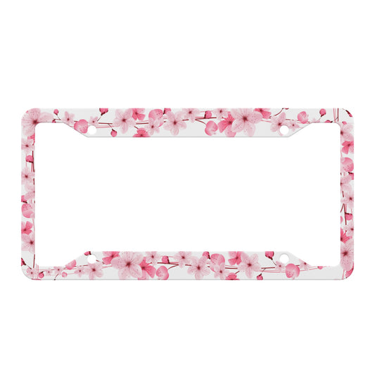 Sakura License Plate Frame - White
