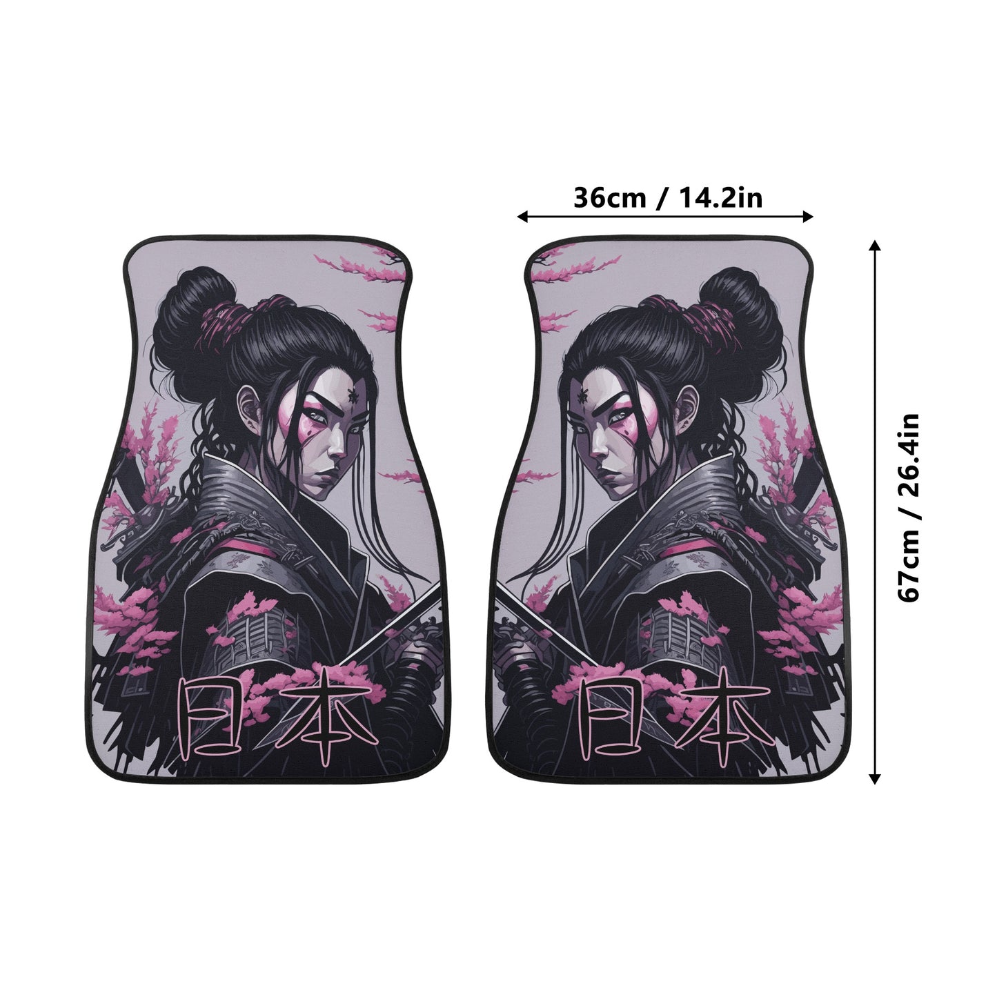 Samurai Girl Car Floor Mats