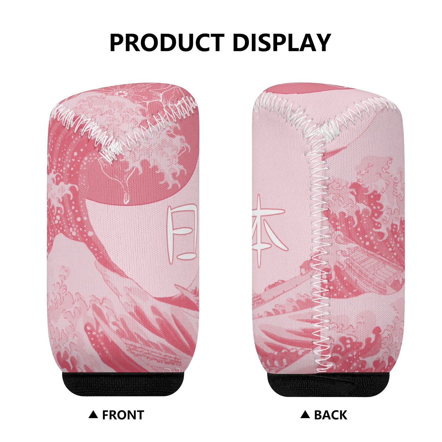 Kanagawa Wave Pink Car Shift Knob Cover