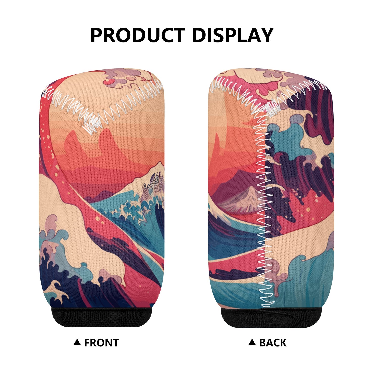 Kanagawa Wave Car Shift Knob Cover - Sunset