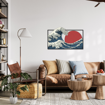 Kanagawa Wave Metal Sign Japanese Wall Art Hanging