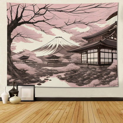 Japanese Mount Fuji Tapestry Wall Hanging