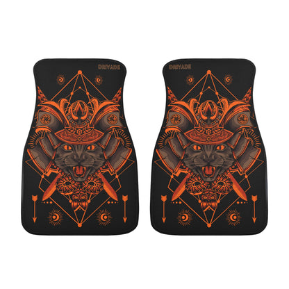 Kitty Samurai Car Floor Mats