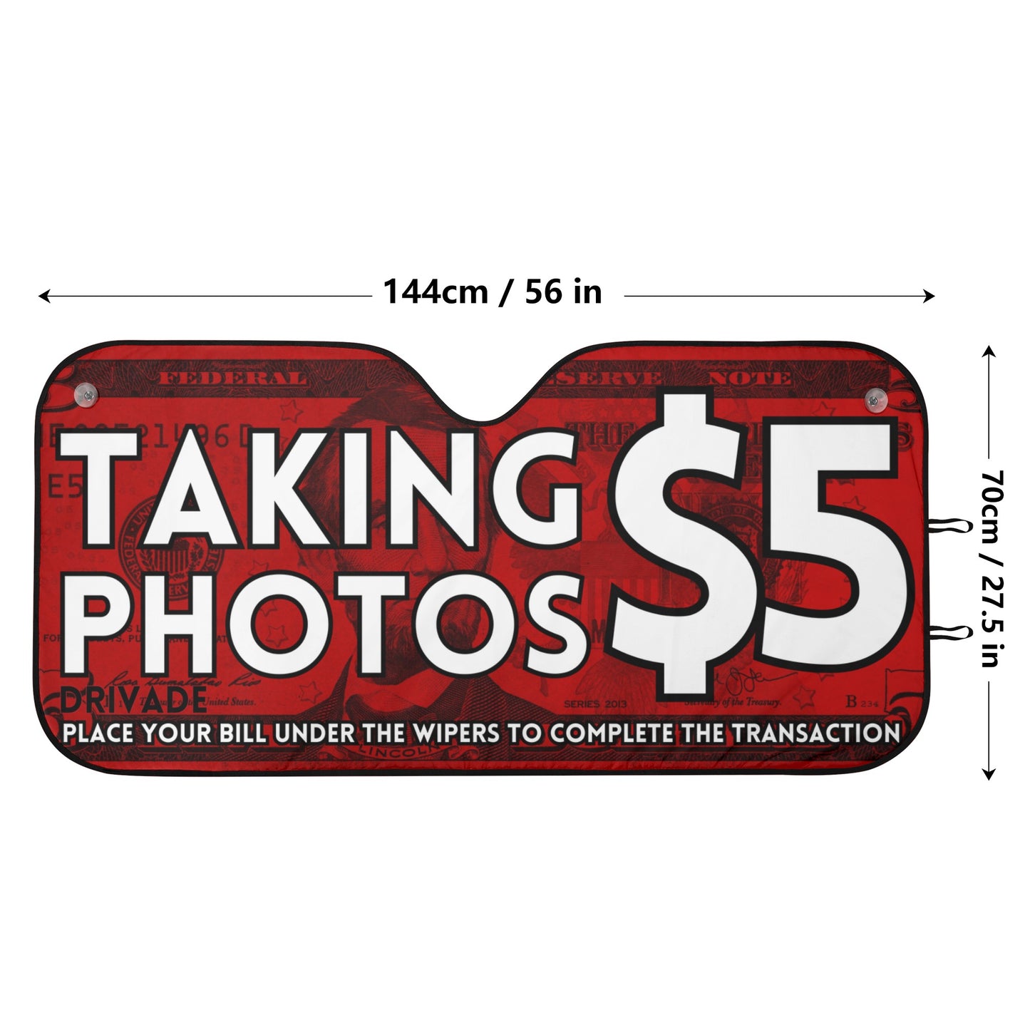 5 Dollars Taking Photos Car Sunshade