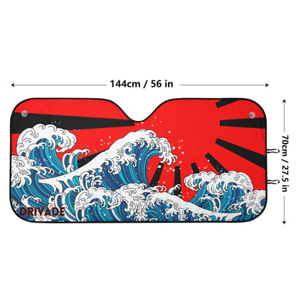 Kanagawa wave JDM Car Sunshade