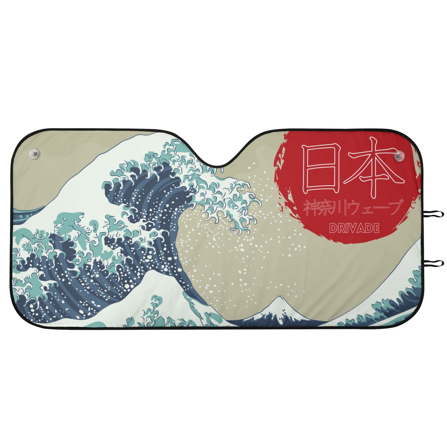 Kanagawa Wave Car Sunshade