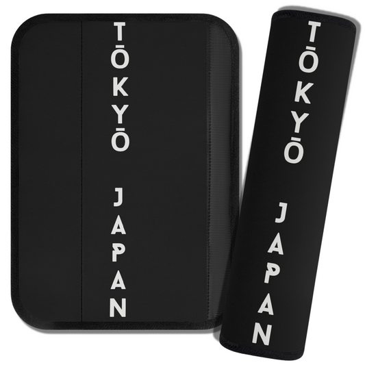 Tokyo Japan Seat Belt Pads - Black