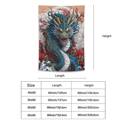 Japanese Dragon Tapestry Wall Hanging