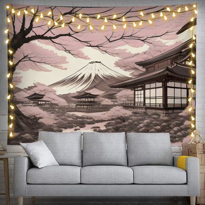 Japanese Mount Fuji Tapestry Wall Hanging