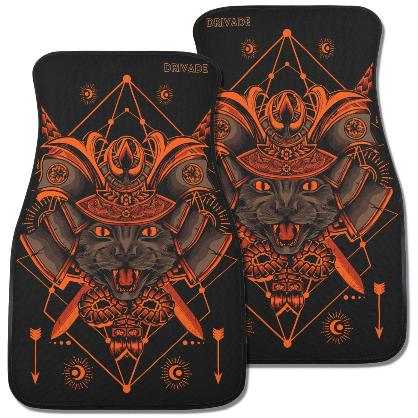 Kitty Samurai Car Floor Mats