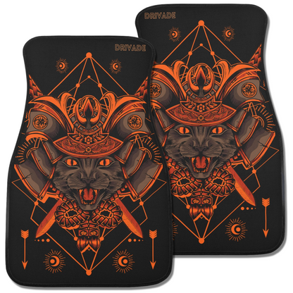 Kitty Samurai Car Floor Mats