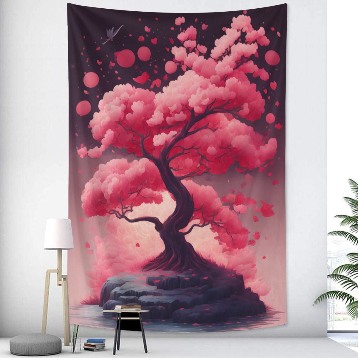 Sakura Tree Japandi Tapestry Wall Hanging