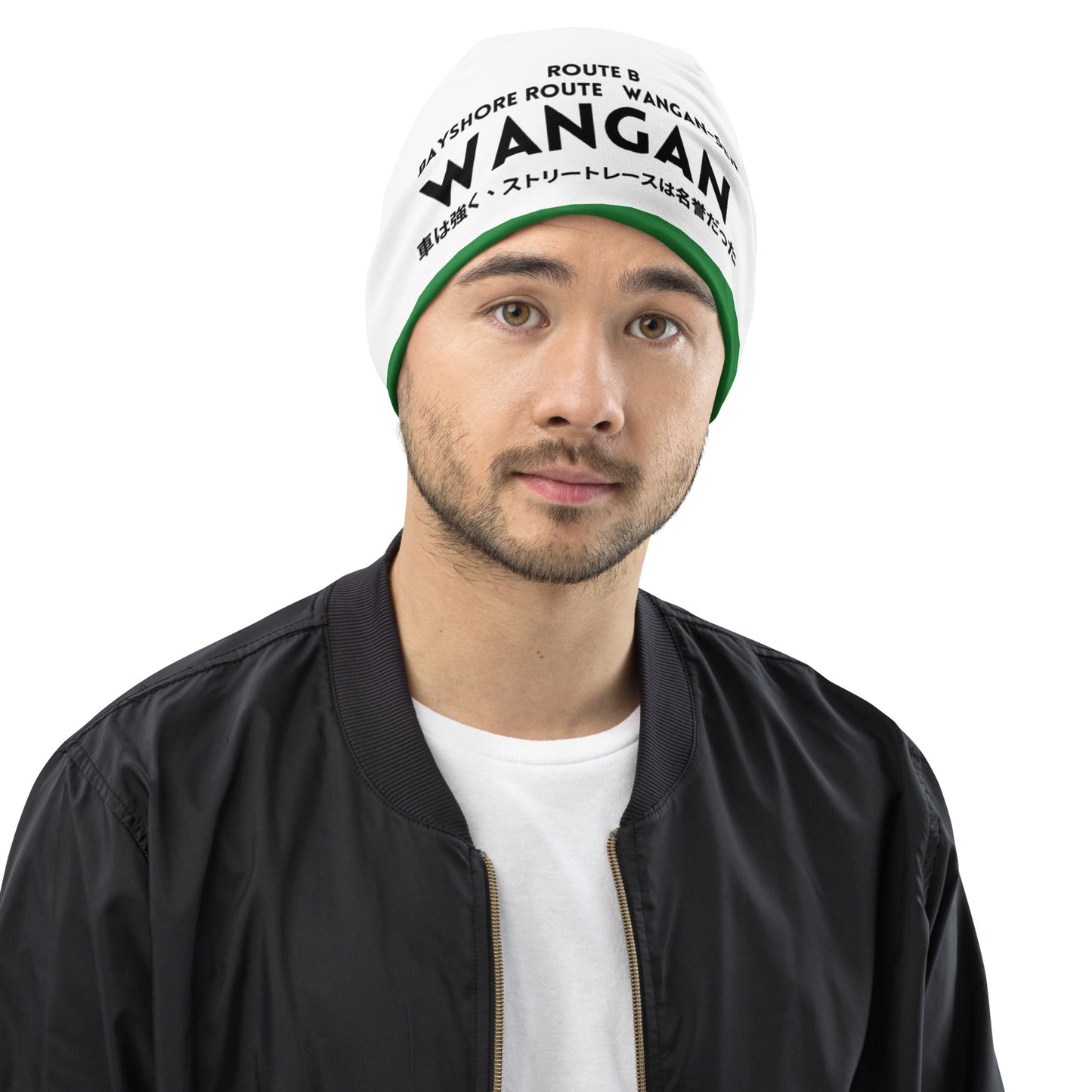 Wangan Route B Beanie hat - White