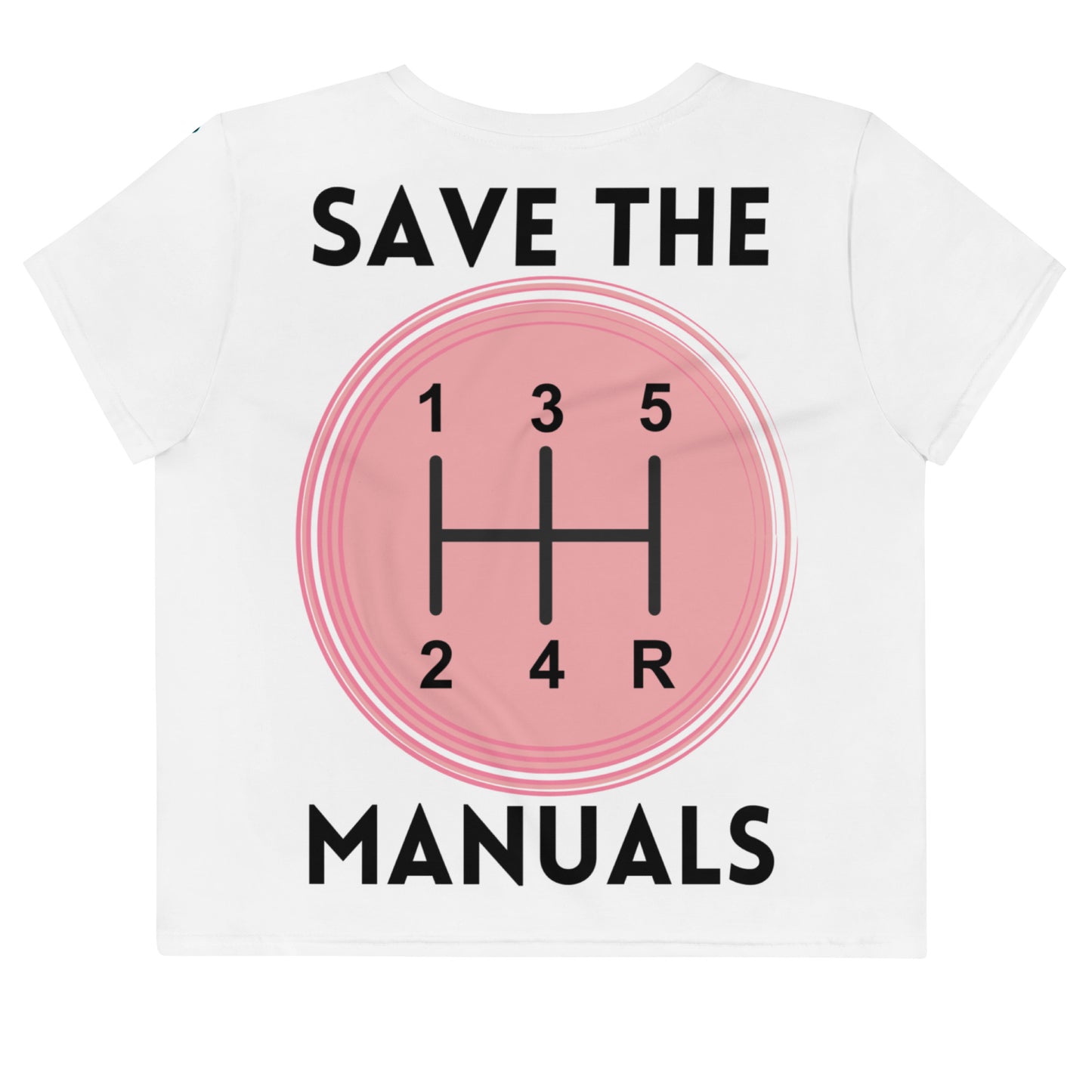 Save the Manuals Crop Tee - Pink