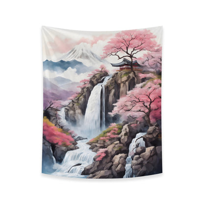 Japanese Mount Fuji Sakura Tapestry Wall Hanging