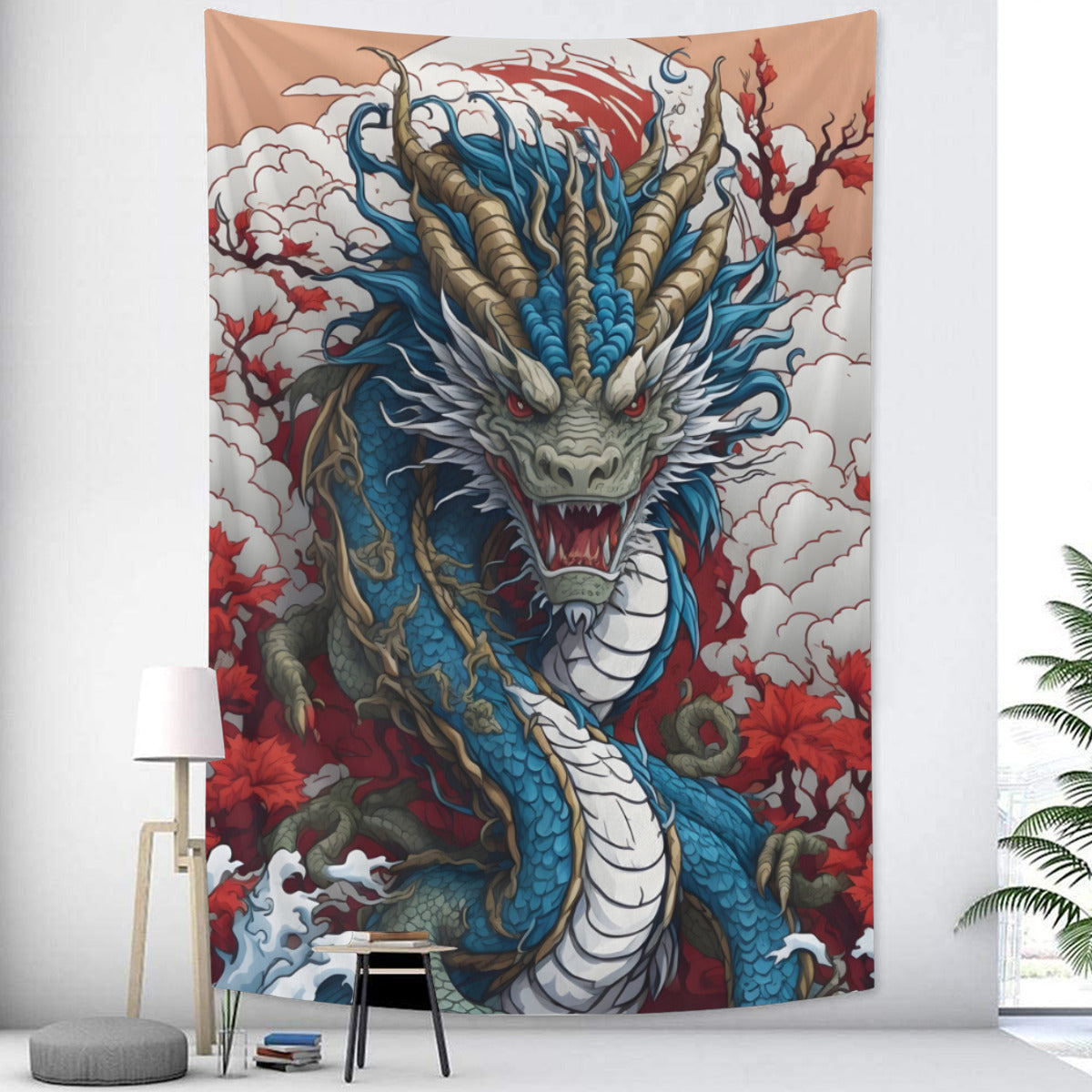 Japanese Dragon Tapestry Wall Hanging