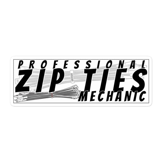 Professional Zip Ties Mechanic Sticker