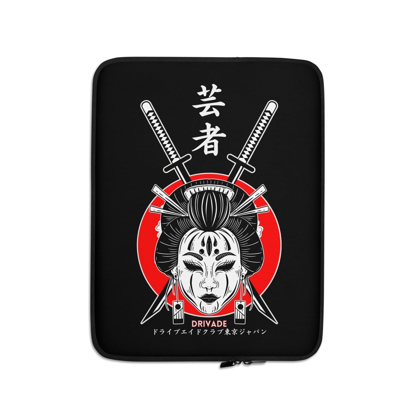 Geisha Katana Laptop Sleeve - Black