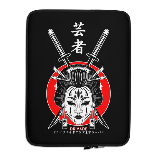 Geisha Katana Laptop Sleeve - Black