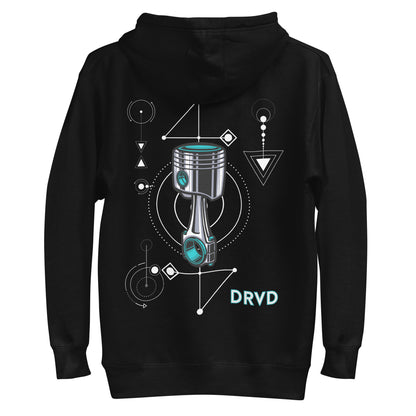 Piston Graphic Unisex Hoodie Teal