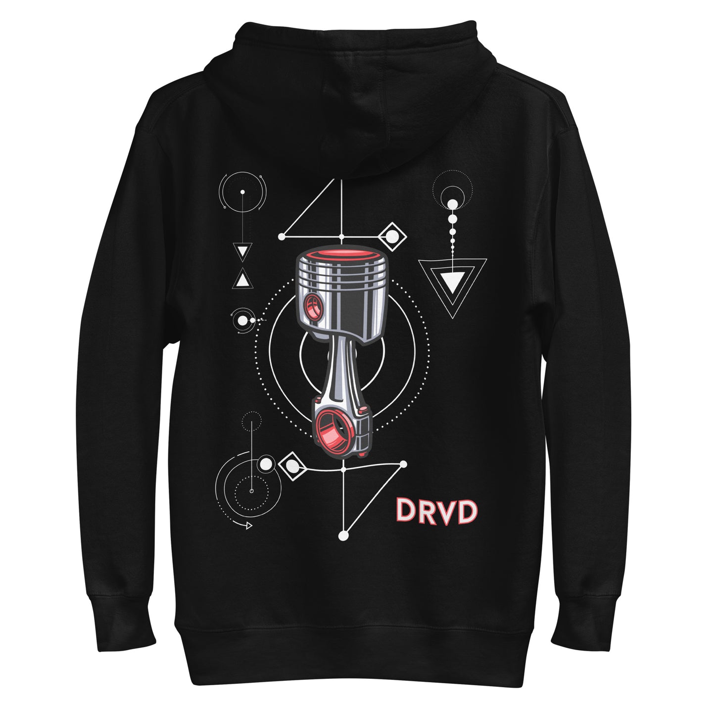 Piston Graphic Unisex Hoodie Red