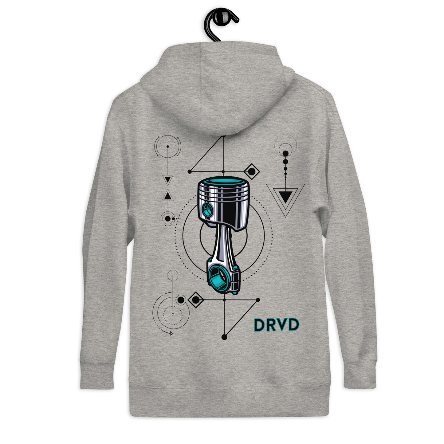 Piston Graphic Unisex Hoodie Teal