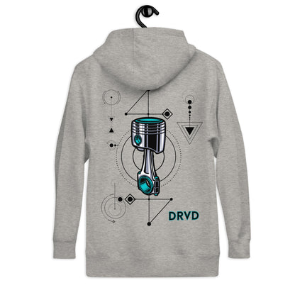 Piston Graphic Unisex Hoodie Teal