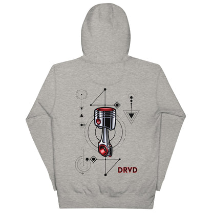 Piston Graphic Unisex Hoodie Red