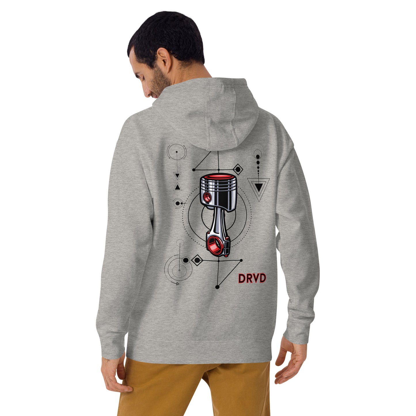 Piston Graphic Unisex Hoodie Red