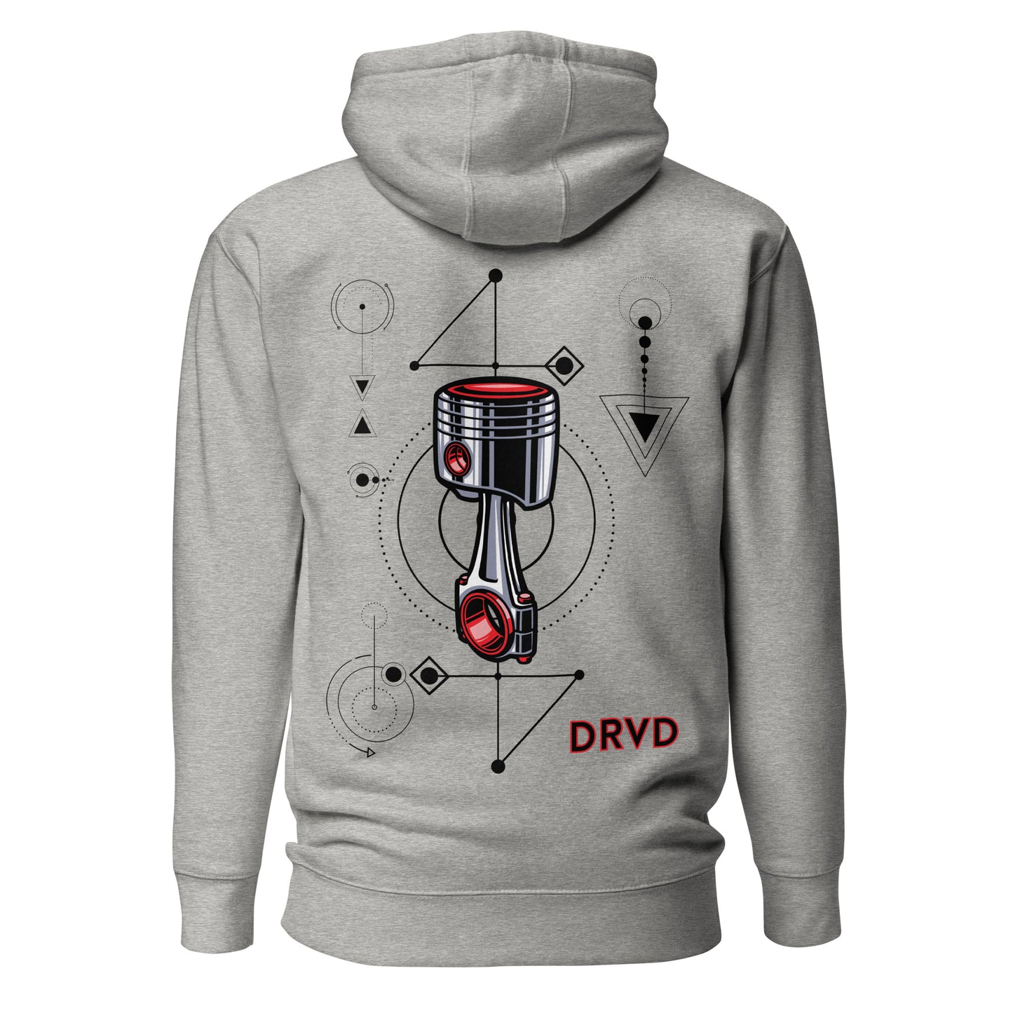 Piston Graphic Unisex Hoodie Red