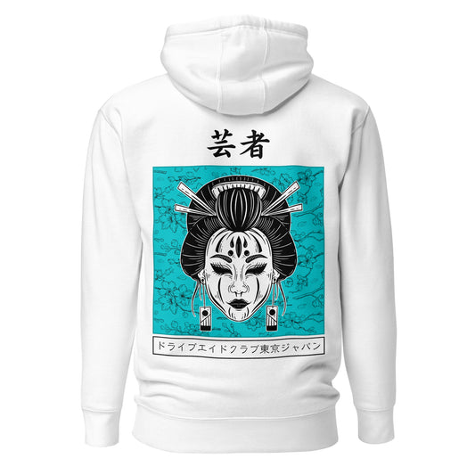 Geisha Blue Blossom Unisex Hoodie