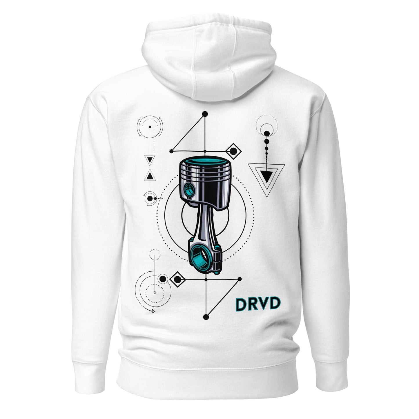 Piston Graphic Unisex Hoodie Teal