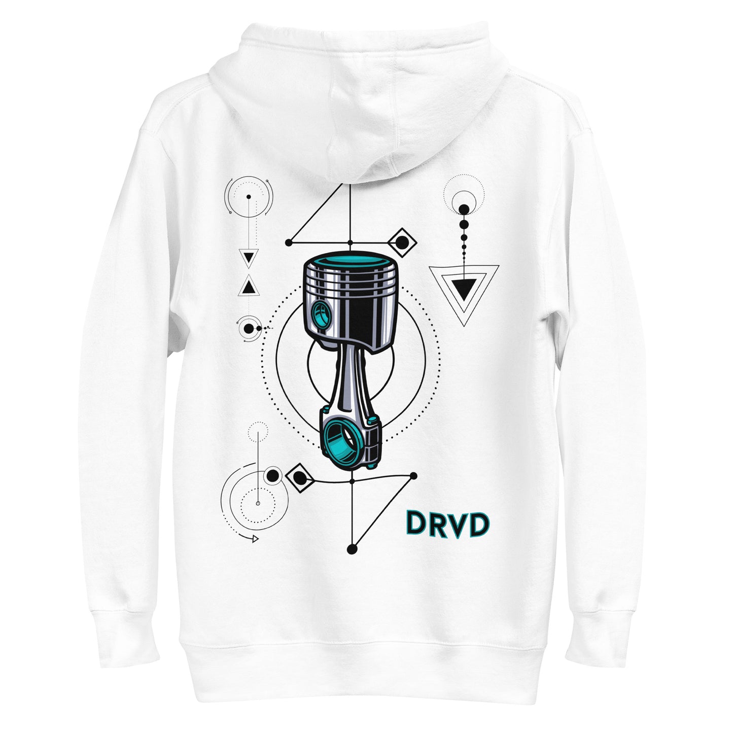 Piston Graphic Unisex Hoodie Teal