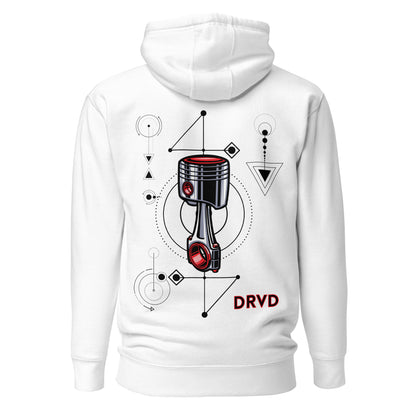 Piston Graphic Unisex Hoodie Red