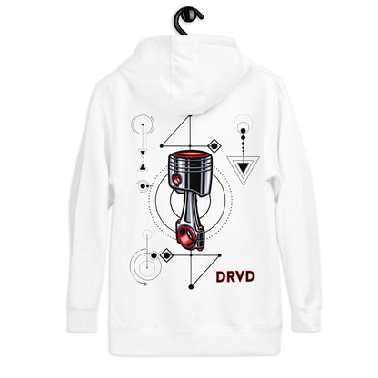 Piston Graphic Unisex Hoodie Red