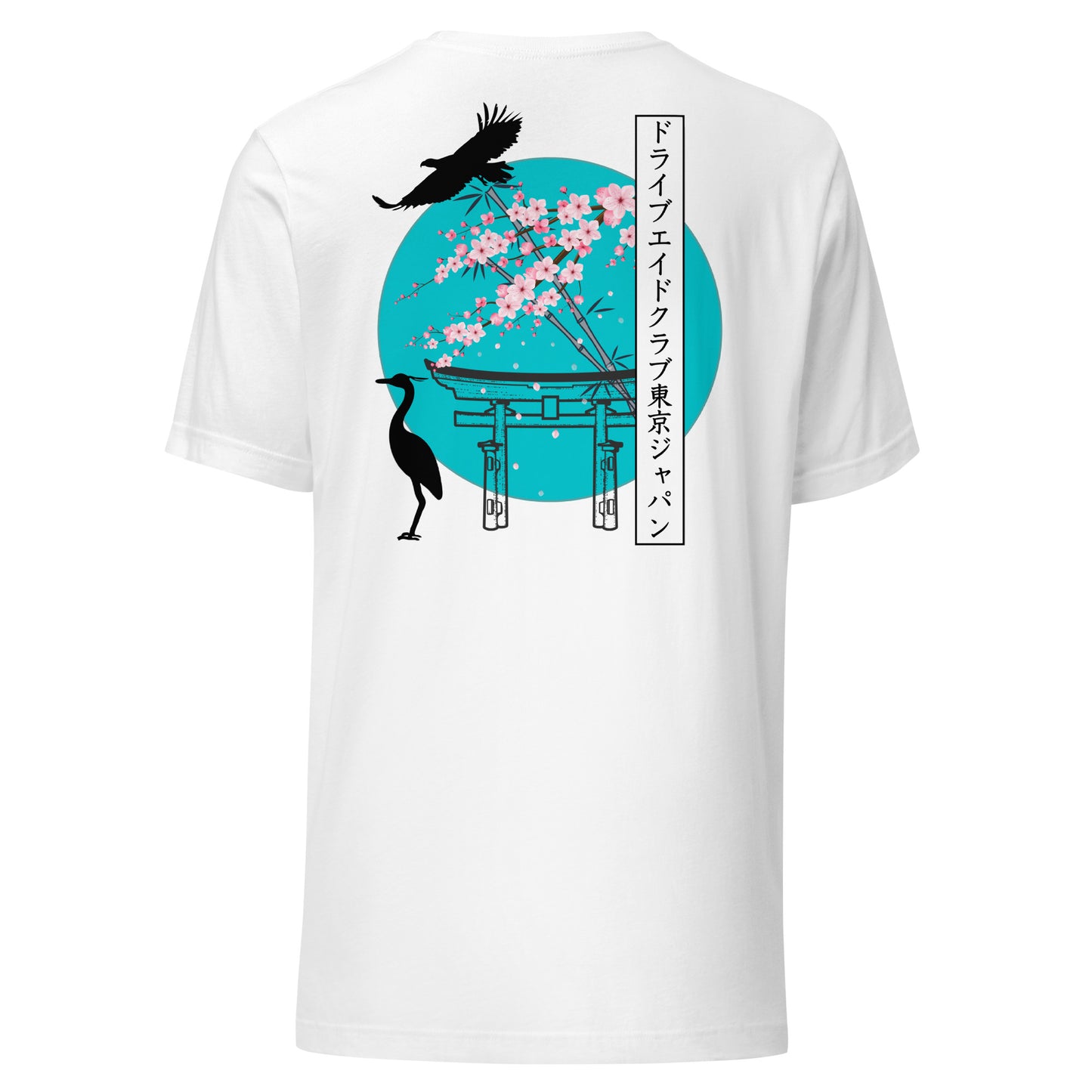 Japanese garden Crane Unisex tee