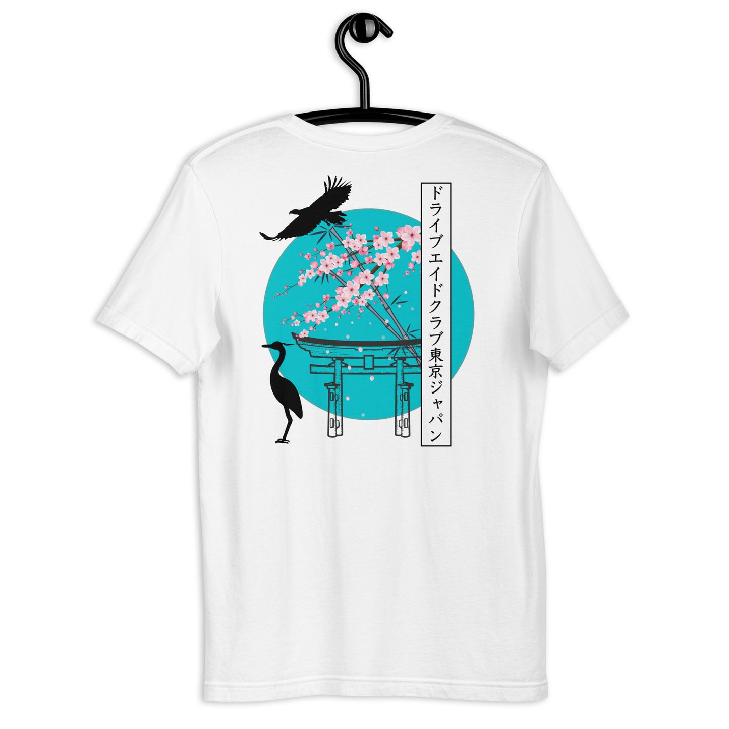 Japanese garden Crane Unisex tee